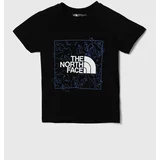 The North Face Otroška bombažna kratka majica NEW GRAPHIC TEE črna barva
