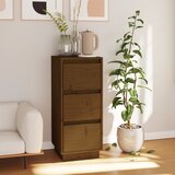 vidaXL komoda medeno rjava 32x34x75 cm trdna borovina Cene