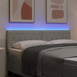  LED glava kreveta s LED trakama Svijetlo siva 160 cm Baršun | shoptok.hr