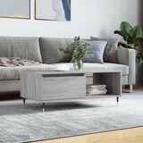 vidaXL Klubska mizica siva sonoma 90x50x36,5 cm inženirski les Cene