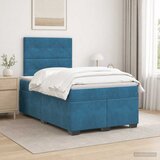  Boxspring krevet s madracem Plava 120 x 200 cm Baršun | shoptok.hr