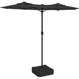  Dvostruki vrtni suncobran s LED svjetlima antracit 316 x 145 cm | Eponuda.com