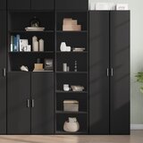 vidaXL Visoka omara črna 50x41x185 cm inženirski les Cene