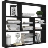  Polica crna 90 x 16 x 78 cm od iverice | shoptok.hr