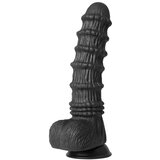 Hidden Desire Extreme Vibrating Dragon Monster Dildo Black Cene