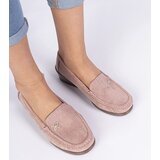 Gemre Pink eco-suede women's wedge loafers Sarimi | Shoptok.si