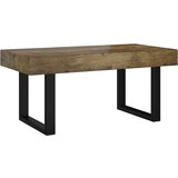Furnova Klubska mizica temno rjava in črna 90x45x40 cm MDF in železo, (21914811) | Shoptok.si