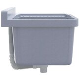 vidaXL Stenski umivalnik siv 50x35x24 cm smola | Shoptok.si