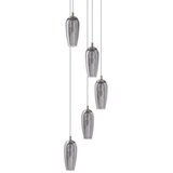 Eglo farsala visilica/5, led, g9, 5x3w, 5x360lm, nikl-mat/staklo sivo | shoptok.hr