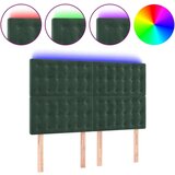  LED posteljno vzglavje temno zeleno 144x5x118/128 cm žamet, (20933048) | Shoptok.si