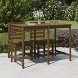 The Living Store Vrtna miza medeno rjava 159,5x82,5x110 cm trdna borovina - Vrtna Miza, (21461424) Cene