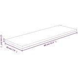  Daska za police 80x20x1,5 cm neobrađena masivna hrastovina | shoptok.hr