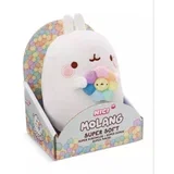 Molang plišasti zajček z mavričnim cvetom - 16 cm