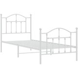  Metalni okvir kreveta uzglavlje i podnožje bijeli 80x200 cm | shoptok.hr