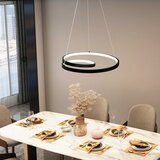 Nettlife LED viseča svetilka, aluminij črna, 40 cm, premer 150 cm, zatemnilna, moderna jedilna miza s daljincem, (22122945) | Shoptok.si