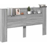  Krevetna ploča s LED-om Zidne Sivi Sonoma 180 x 16,5 x 103,5 cm | shoptok.hr