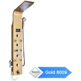 rozin LED tuš panel za kopalnico, 6 načinov inteligentni LCD, rožnato zlato deževni slap, zlati 8009, (5000159295) | Shoptok.si