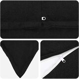  Presvlaka za jastuk 2 pcs HOUTEN Crna 45 x 45 cm Umjetni lan | shoptok.hr