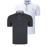 Dewberry DUAL SET T8582 MENS T-SHIRT-WHITE-ANTHRACITE | shoptok.hr