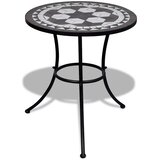 Bistro stolić crno-bijeli 60 cm s mozaikom Cijene
