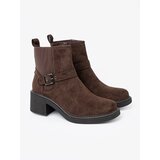 Shelvt Stylish brown ankle boots with a stable heel | shoptok.hr