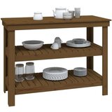  Delovna miza medeno rjava 110,5x50x80 cm trdna borovina, (20751405) | Shoptok.si