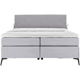 Hom`in postelja boxspring 160 cm x 200 cm , tekstil siva, svetlo siva | Shoptok.si