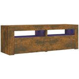Maison Chic TV omarica - TV stojalo - Televizijska omarica z LED lučkami dimljeni hrast 120x35x40 cm, (21699561) Cene