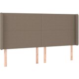  Uzglavlje smeđesivo 203 x 16 x 118/128 cm od tkanine | shoptok.hr