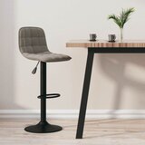 Furnova Barski stolček svetlo siv žamet, (21949461) | Shoptok.si