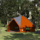  Teepee šator s krovom Siva i narančasta 490 x 410 x 210 cm | shoptok.hr