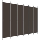 Sobna pregrada s 6 panela smeđa 300x220 cm od tkanine | shoptok.hr