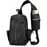 INF Vsestranska naprsna torba za moške Black, (21538918) Cene