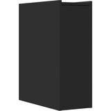  Ozka kopalniška kredenca s kolesi črna inženirski les, (21670019) | Shoptok.si