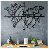 Wallity dekorativni metalni zidni pribor za mapu sveta kompa Cene