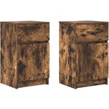 vidaXL Nočna omarica 2 kosa dimljen hrast 39x35x65 cm inženirski les, (21828882) | Shoptok.si