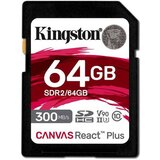 Kingston 64GB Canvas React Plus SDHC UHS-II U3 V90 for Full HD/4K/8K | shoptok.hr