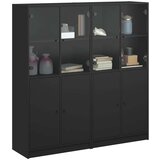  Regal za knjige s vratima crni 136x37x142 cm konstruirano drvo | shoptok.hr