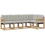 vidaXL Zunanja garnitura za sedenje 5 pcs Bela in svetlo siva, (5000282334) | Shoptok.si