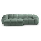 Micadoni Home Svetlo zelena žametna kotna sedežna garnitura Diana – | Shoptok.si