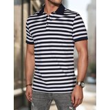 DStreet Koszulka męska polo w paski niebieska | Shoptok.si