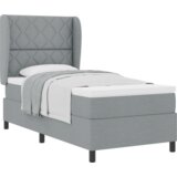 Box Spring Krevet s Madracem - Svjetlosiva 100x200 cm Tkanina | shoptok.hr