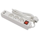  Produžni kabl sa prekidačem 3xutičnica+2xUSB-A+1xUSB-C 3m SCHUKO bela | Eponuda.com