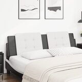 Maison Chic posteljno vzglavje - vzglavna omarica - vzglavna stranica bela in črna 180 cm umetno usnje, (21704321) | Shoptok.si