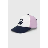 United Colors Of Benetton Bombažna bejzbolska kapa vijolična barva