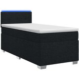 Krevet s box springom madracem i LED-om Crna 90 x 190 cm - Crna 90 x 190 cm Prošiveno gumbima | shoptok.hr