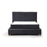 Hanah home deluxe set 160 x 200 anthracite dvostruki dušek, baza i uzglavlje