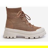 Boto Women's Sock-Like Slip-On Boots Brown Solime | shoptok.hr