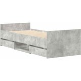  Okvir kreveta s uzglavljem i podnožjem boja betona 90x190 cm | shoptok.hr