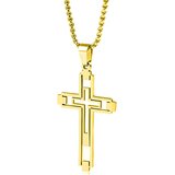 Ogrlica EM-34150 Cross - Zlatna KP34150 | shoptok.hr
